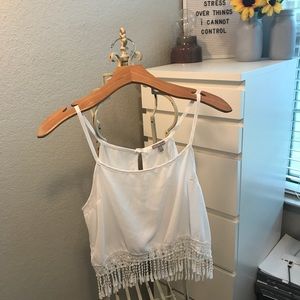 Charolette Russe white crop top